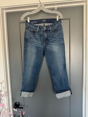 NYDJ Boyfriend Crop Jeans in Medium Blue Wash